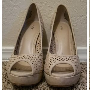 Nude Heels with Cut Outs